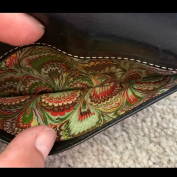 Dooney and Bourke Vintage Plumes Black Leather Wristlet BUNDLE - Picture 5 of 9